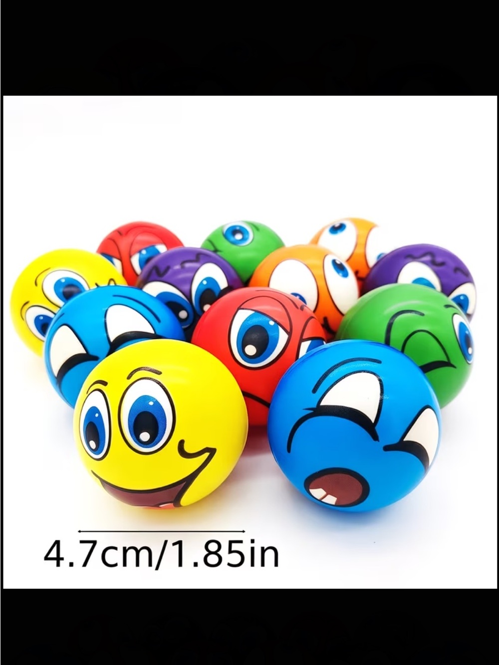 Assorted Emoji Smiley Stress Balls – 8-Pack | Soft Sponge Squeeze Fidget Toys |